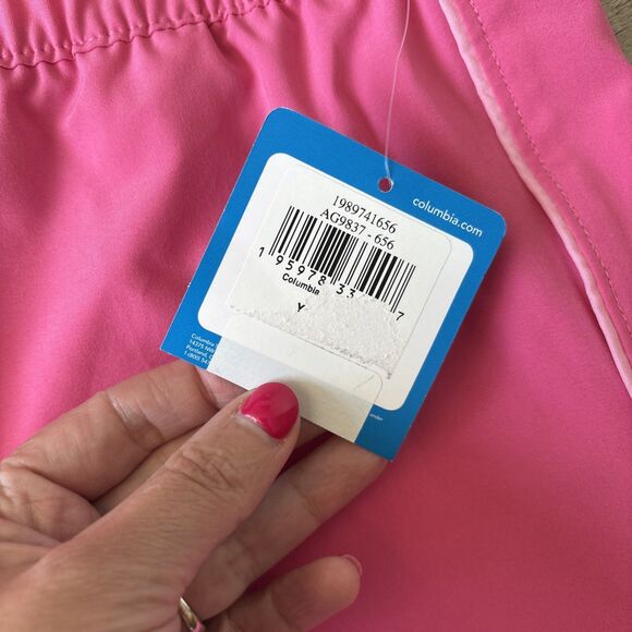 NEW Columbia Shorts Girls Large Pink Hiking Athletic Workout Exercise Sports - Picture 3 of 7